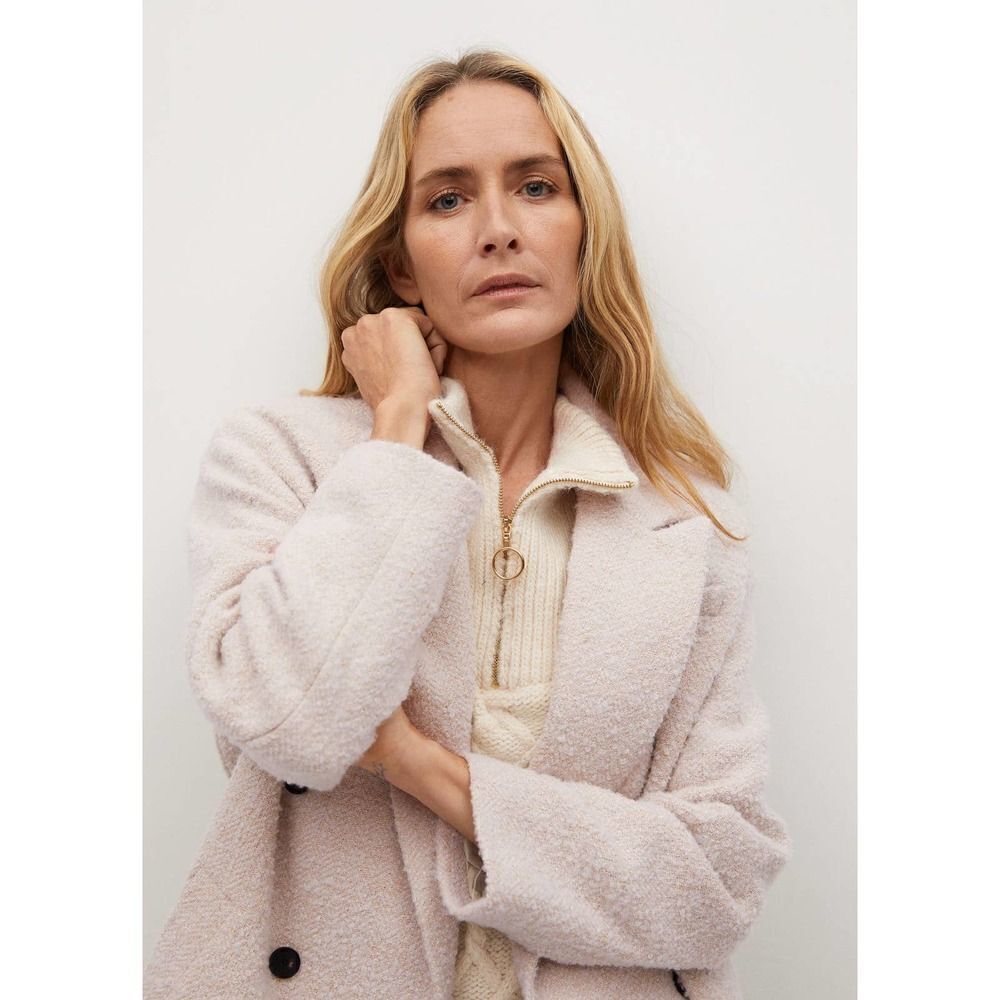 Mango Textured Wrap Belted Longline Jacket Coat - Picture 5 of 8